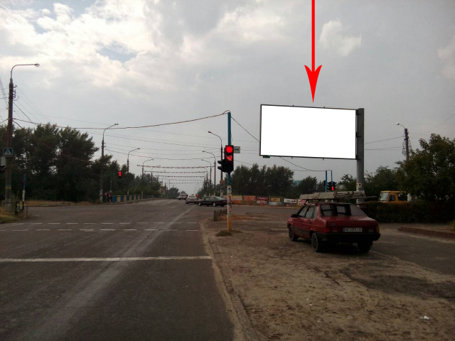Щит 6x3,  дз24А,бульв. Будівельників - просп. Металургів, напрямок до мостового переходу, біля світлофора