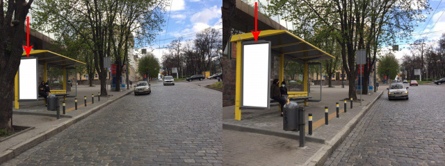 Зупинка 2.01x1,  Zdp047B2,Дмитра Яворницького просп., біля буд. 34, після вул.В.Вернадського