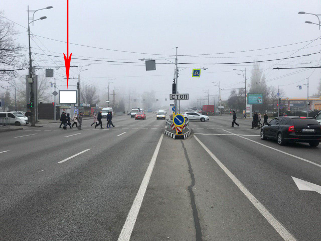 Беклайт 3.14x2.32,  t121B,просп. Слобожанський - вул. Столєтова, навпроти ТЦ Наша правда, на світлофорі