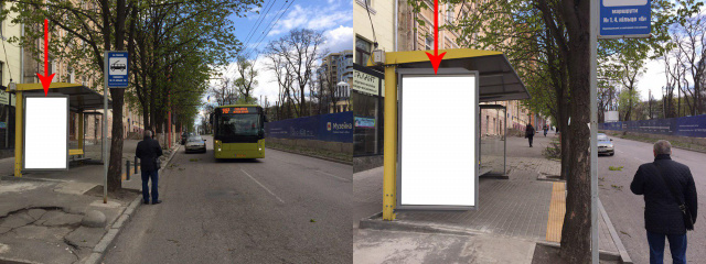 Зупинка 2.01x1.21,  Zdp048B2,Дмитра Яворницького просп., біля буд. 26, неподалік візового центру