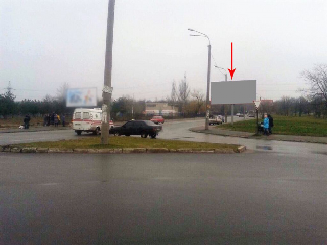 Щит 6x3,  076А,вул. Панаса Мирного - Набережна Заводська, з боку кар'єра по руху в центр