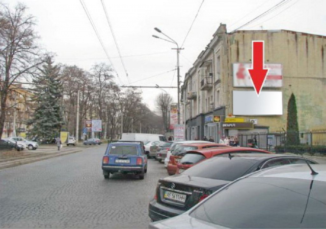 Щит 6x3,  086А,просп. Д Яворницького (К. Маркса), 101а, 2 нижня площина, між вул. Шмідта та вул. Нова