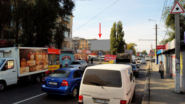 Щит 6.2x3.15,  s113Б,вул. Калинова, 11Б (перехрестя з просп. Слобожанський ("Правда"), біля світлофора