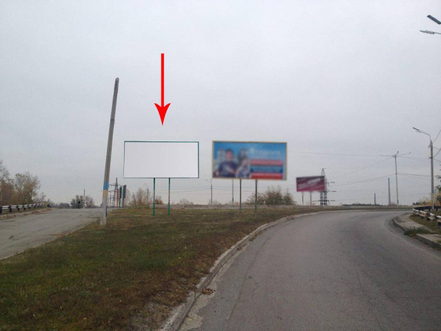 Щит 6x3,  дз91А,в'їзд на л/б міст з боку лівого берегу