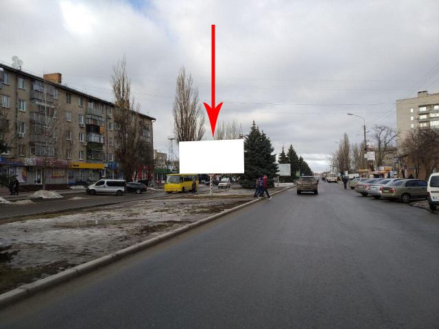 Щит 6x3,  Нп21А2,просп.Електрометалургів, навпроти буд. №9, напрямок руху з центру (РОЗМІР МАТЕРІАЛУ ДЛЯ РОЗМІЩЕННЯ 5,9х2,85)