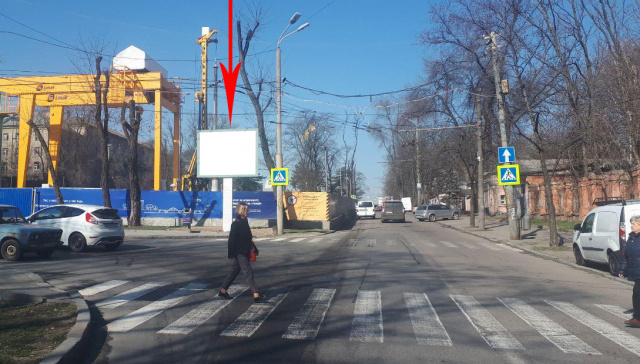 Беклайт 3.14x2.32,  t059A,просп. Дмитра Яворницького - вул. Героїв Крут, в'їзд до Лікарні ім. Мечникова, тупик тролейбусів