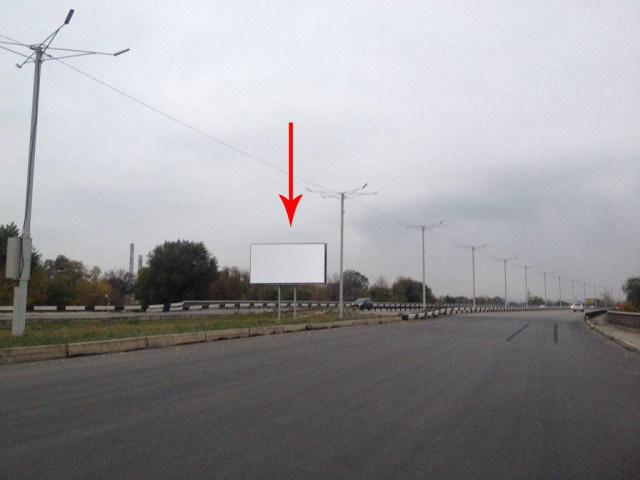 Щит 6x3,  дз77А2,мостовий перехід через р. Дніпро (на розділовій смузі)(10), на лівий берег
