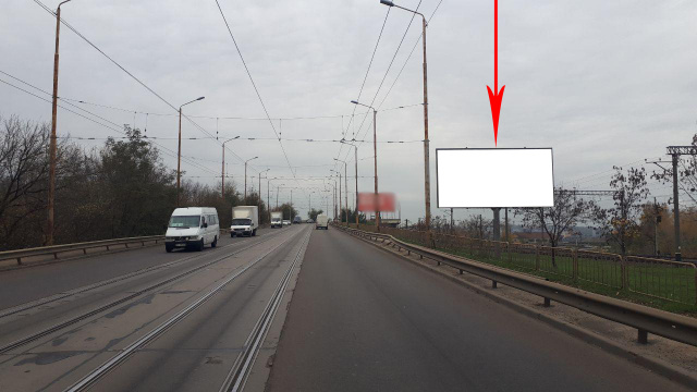 Щит 6x3,  084A,в'їзд на Амурський міст з лівого берега