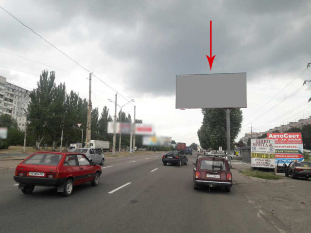 Щит 6x3,  113А,вул. Донецьке шосе - вул. Терещенківська (вул. Червоного Козацтва), рух в напрямку ТРЦ КАРАВАН