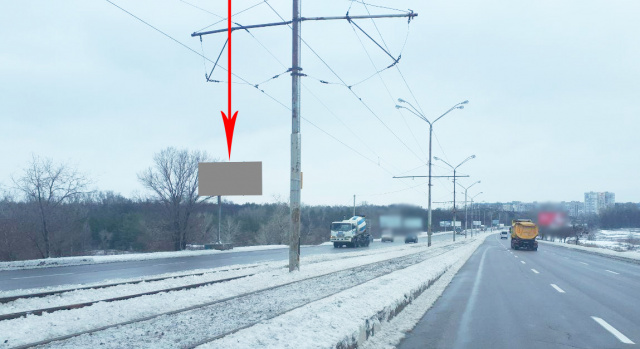 Щит 6x3,  085B,в'їзд на Кайдацький міст з Лівого берега