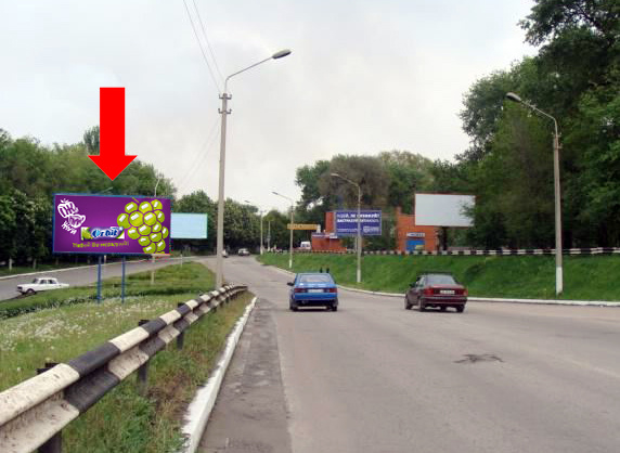 Щит 6x3,  дз52А1,авторозв'язка просп. Гімназичний - вкл. Й.Манаєнкова - вул. Васильєвська, виїзд до центру