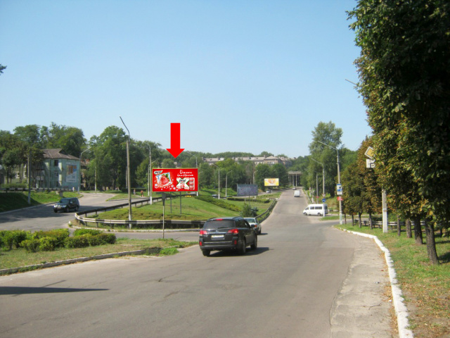 Щит 6x3,  дз52А2,авторозв'язка просп. Гімназичний - вкл. Й.Манаєнкова - вул. Васильєвська, рух в напрямку нового мосту