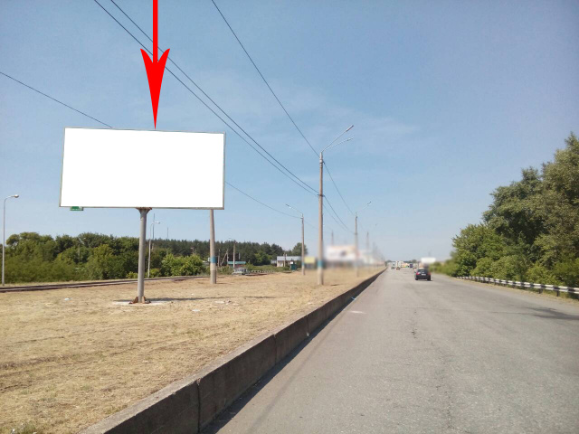 Щит 6x3,  дз16А2,Мостовий перехід через Дніпро, зїзд, біля АЗС "WOG", рух з правого на лівий берег
