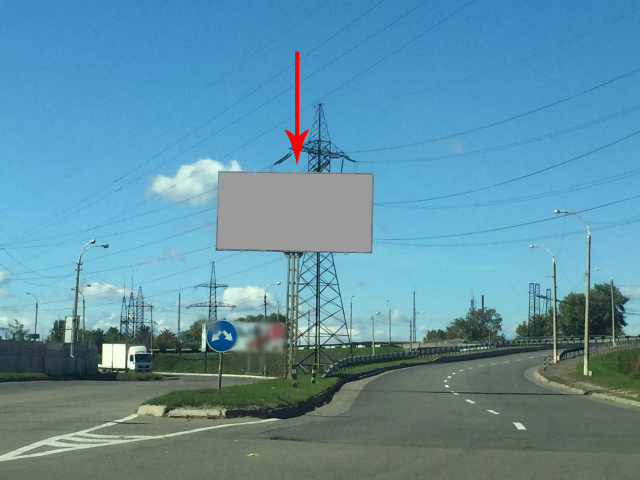 Щит 6x3,  дз67А1,авторозв'язка вул. Січеславський шлях - вул. Дорожня - просп. Ювілейний, рух до центру