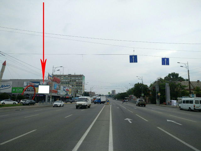 Беклайт 3.14x2.32,  t122B,просп. Слобожанський в районі буд. 31 Д, рух у бік Центрального мосту