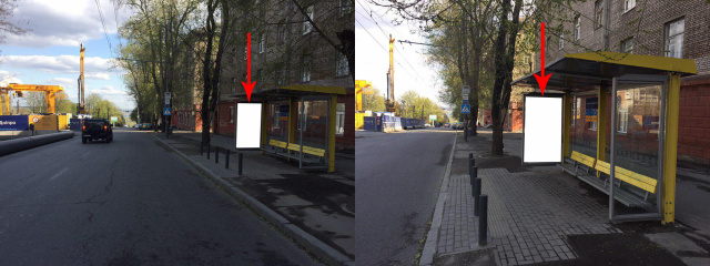 Зупинка 2.01x1.21,  Zdp046A2,Дмитра Яворницького просп., біля буд. 17, після просп.Гагаріна