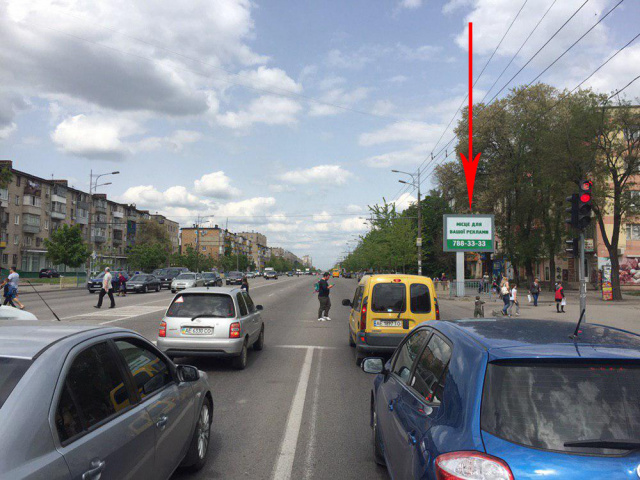 Скролл 3.14x2.32,  t126A2,просп. Слобожанський, 68/Б, біля  ТЦ "Океан", на світлофорі