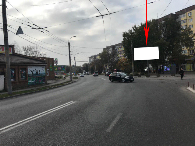Щит 6x3,  s107A,вул. Марії Лисиченко, в районі буд. №17, рух в центр