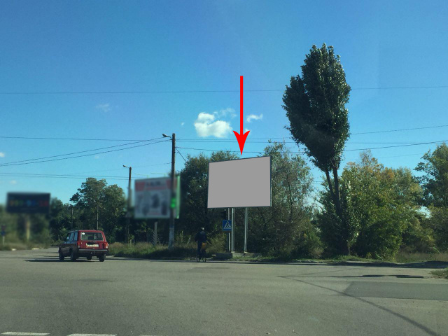 Щит 6x3,  дз79А,перехрестя пр. Перемоги з поворотом на с. Курилівка (2), біля світлофора