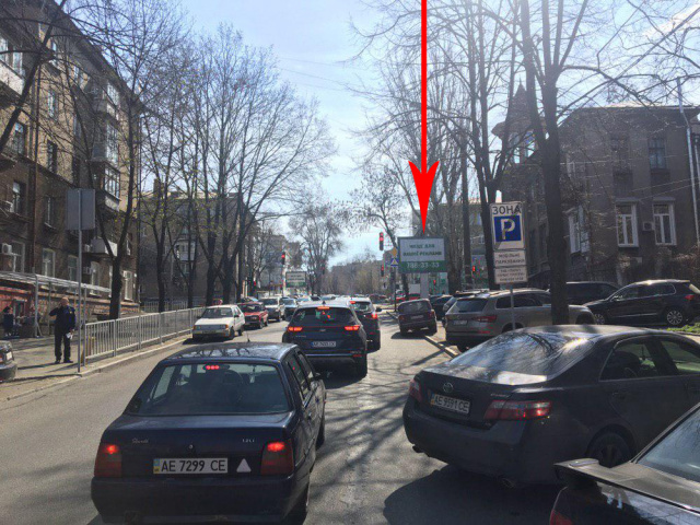 Скролл 3.14x2.32,  t061A2,вул. Шевченка, 33 - вул. Гоголя, рух вгору на світлофорі
