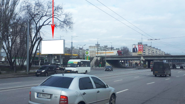Беклайт 6x3,  t069B,просп. Слобожанський, виїзд на центральний міст, рух на Лівий берег