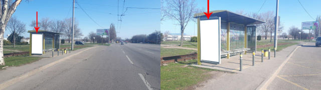 Зупинка 2.01x1.21,  Zdp021B2,Запорізьке шосе., біля буд. 63, біля ТЦ МЕТРО