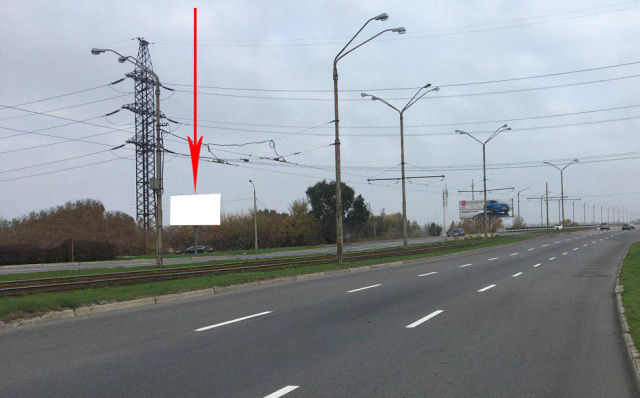 Щит 6x3,  s214B,З'їзд з Кайдацького мосту на Правий берег