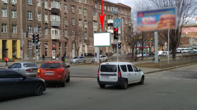 Беклайт 3.14x2.32,  087B,просп. Олександра Поля - вул. Володимира Антоновича, рух вниз