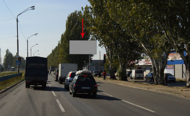 Щит 6x3,  s201А,вул. Донецьке шосе - вул. Рилєєва, напрямок до Кайдацького мосту, біля світлофора