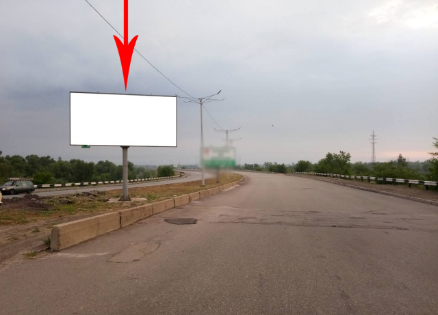 Щит 6x3,  дз14А2,Мостовий перехід через Дніпро, на розділовій смузі(2), рух з правого на лівий берег