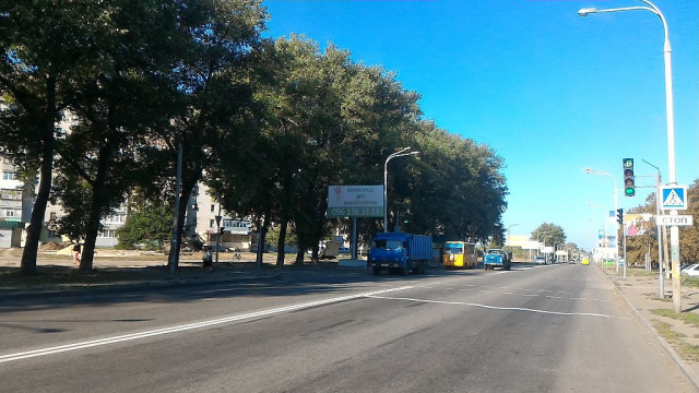 Щит 6x3,  Пв15Б,вул. Дніпровська, в районі буд. №424, біля світлофора