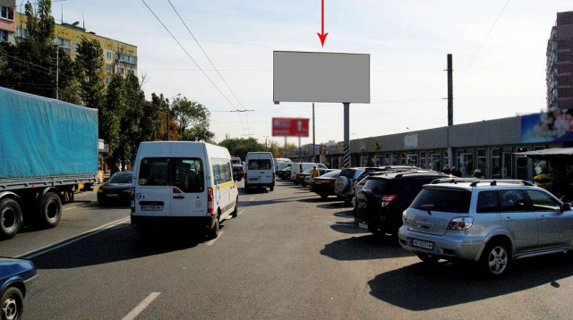 Щит 6x3,  030А,вул. Березинська, навпроти будинку № 26 (біля квіткового ринку), напрямок від ТРЦ КАРАВАН