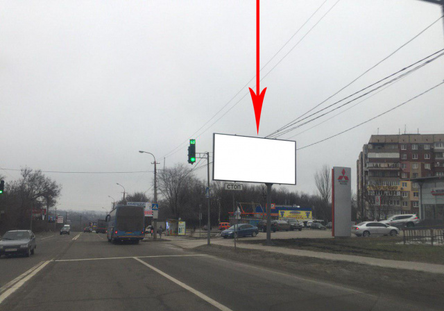 Щит 6x3,  t146A,вул. Космічна в районі буд. № 27д, автосалон "Мітсубісі", на світлофорі