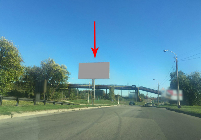 Щит 6x3,  дз67А2,авторозв'язка вул. Січеславський шлях - вул. Дорожня - просп. Ювілейний, напрямок до станції Баглій
