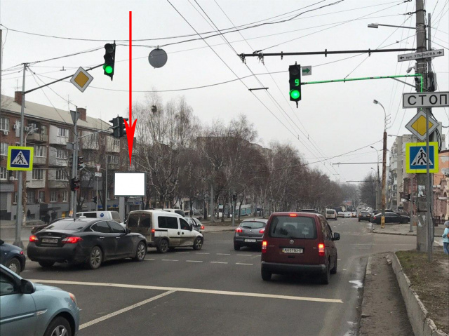 Беклайт 3.14x2.32,  088B,просп. Олександра Поля - вул. Ульянова, на світлофорі, рух вниз