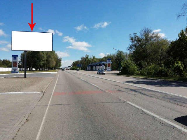 Щит 6x3,  s162Б,вул. Криворізьке шосе, біля АЗС, в'їзд у місто
