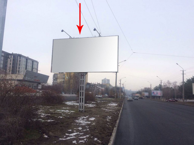 Щит 6x3,  s128Б,вул. Набережна Перемоги, 128 - бул. Слави, кінотеатр Салют