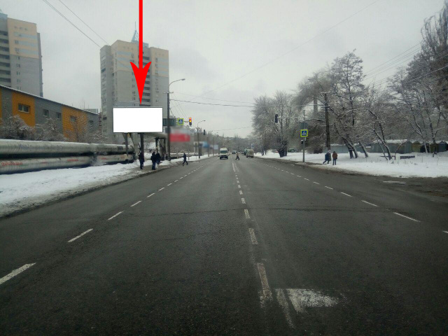 Щит 6x3,  t099B,вул. Космічна - вул. Шокальського,  рух до набережної, біля світлофора