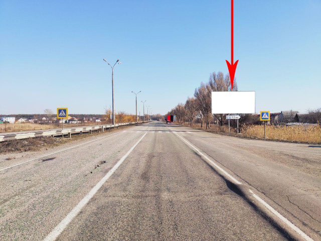Щит 6x3,  s307А,Автодорога М04, Новоселівка, вул.Самарська, напрямок руху до Павлограду