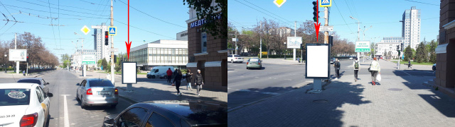 Сітілайт 1.2x1.8,  t177A,просп. Дмитра Яворницького, 70 - вул. Юліуша Словацького, рух до Академічного театру