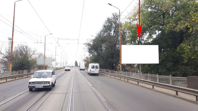 Щит 6x3,  s074A,в'їзд на Амурський міст з Правого берега