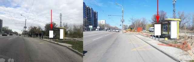 Зупинка 2.01x1.21,  Zdp011A2,Набережна Перемоги вул., навпроти буд. 44/3, перед вул.Мандриківська