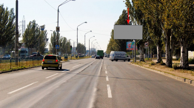 Щит 6x3,  s200А,вул. Донецьке шосе - вул. Петрозаводська, біля світлофора, напрямок до Кайдацького мосту