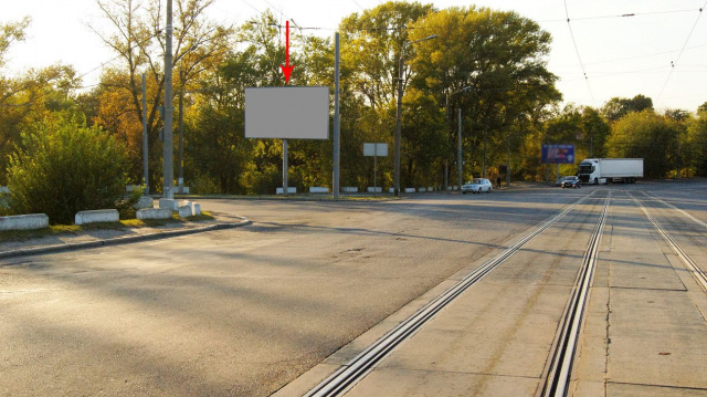 Щит 6x3,  s124Б,просп. Мануйлівський (Воронцова) заїзд на просп. Слабожанський (Правда) жовта АЗС