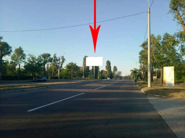 Щит 6x3,  дз65А,Єлизаветівське шосе (р-н в'їзду на мостовий перехід через р. Дніпро)